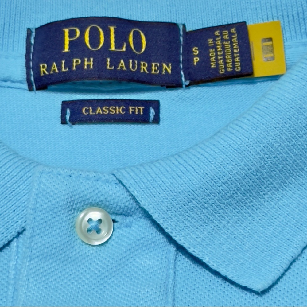 Polo Ralph Lauren Blue Mesh Mens Size SP Polo Shirt Classic Fit Short Sleeves - Picture 2 of 7